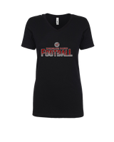 Wiregrass Ranch HS Football Splatter - Womens Vneck