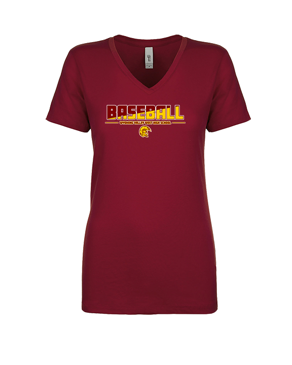Wyoming Valley West HS Baseball Cut - Womens Vneck