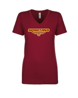 Wyoming Valley West HS Baseball Design - Womens Vneck