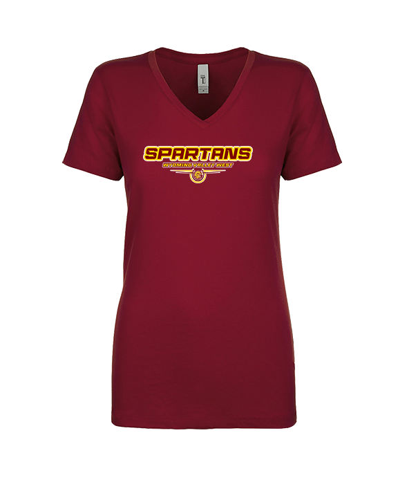 Wyoming Valley West HS Baseball Design - Womens Vneck