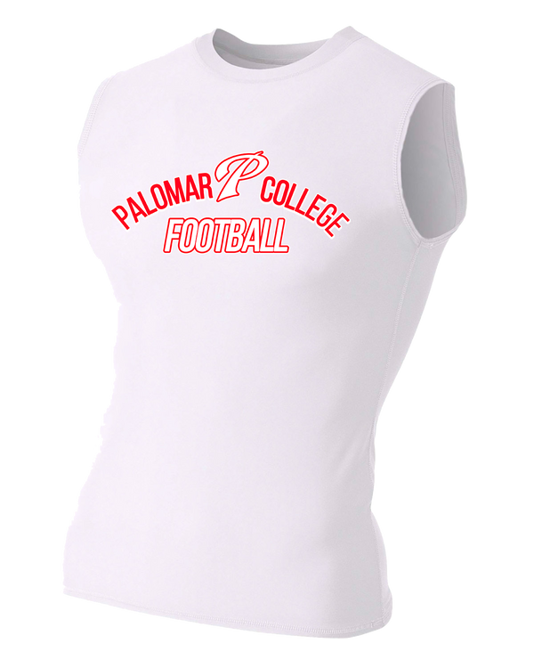 Palomar College Football 3 - Sleeveless Compression Shirt White