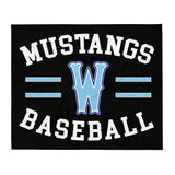 Walnut HS Baseball Curve - Throw Blanket