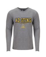 AZ Sting Football Block - Tri-Blend Long Sleeve