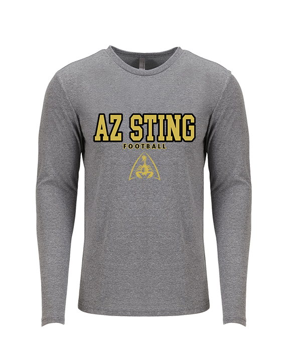AZ Sting Football Block - Tri-Blend Long Sleeve