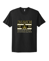 AZ Sting Football Stamp - Mens Select Cotton T-Shirt