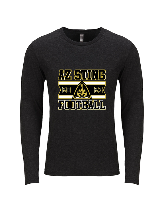 AZ Sting Football Stamp - Tri-Blend Long Sleeve