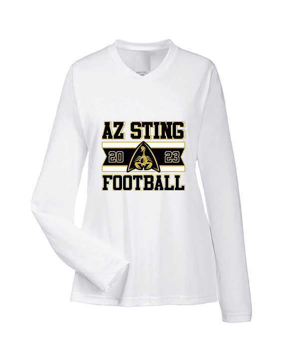AZ Sting Football Stamp - Womens Performance Longsleeve