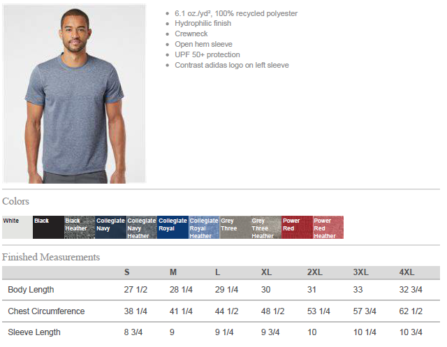 Army & Navy Academy Track & Field Curve - Mens Adidas Performance Shirt