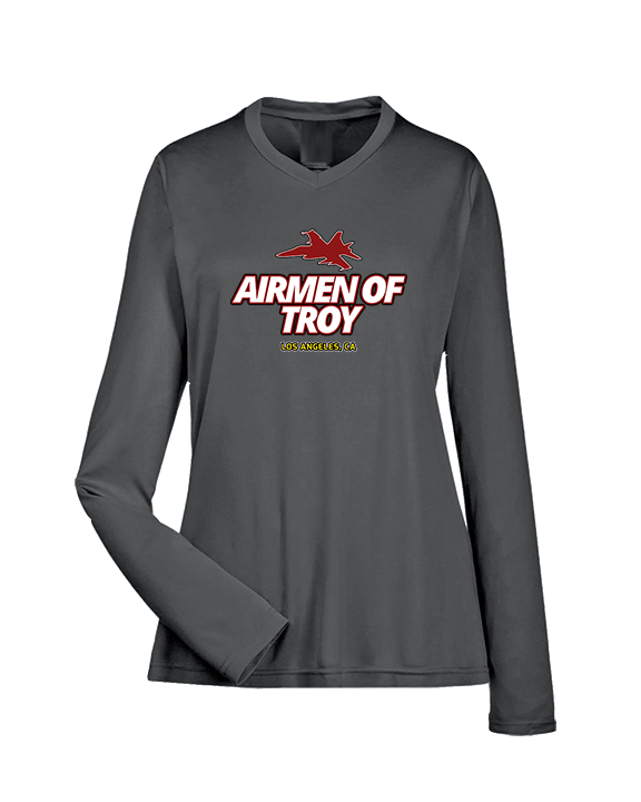 Airmen Of Troy Additional Custom Logo 01 - Womens Performance Longsleeve