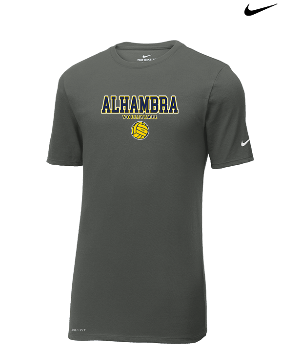 Alhambra HS Volleyball Block - Mens Nike Cotton Poly Tee