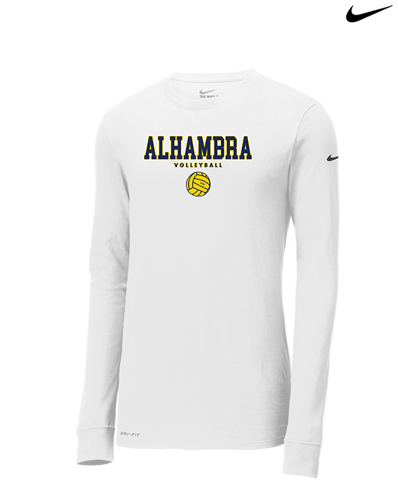 Alhambra HS Volleyball Block - Mens Nike Longsleeve