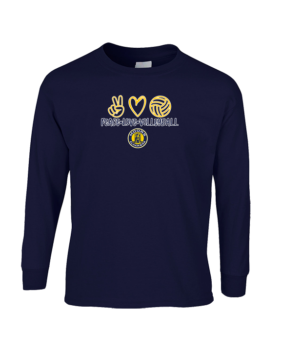 Alhambra HS Volleyball Peace Love Volleyball - Cotton Longsleeve