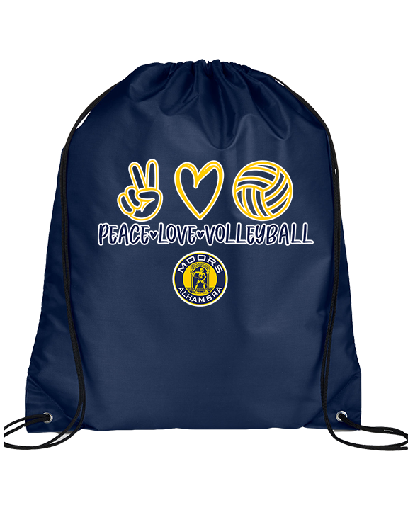 Alhambra HS Volleyball Peace Love Volleyball - Drawstring Bag