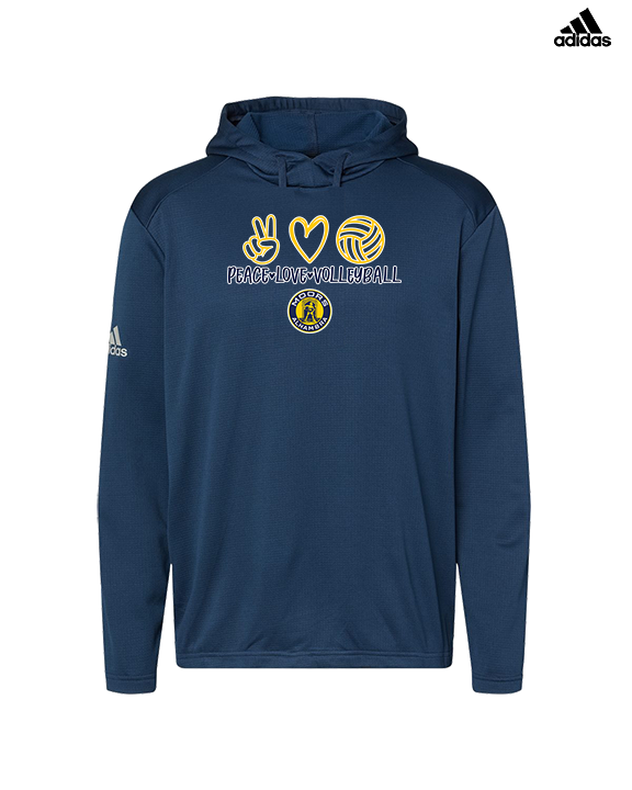 Alhambra HS Volleyball Peace Love Volleyball - Mens Adidas Hoodie