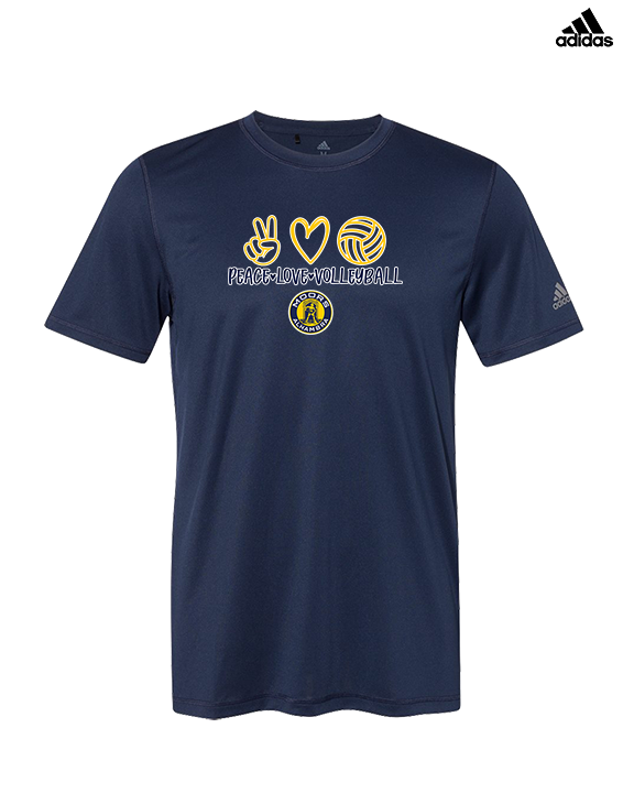 Alhambra HS Volleyball Peace Love Volleyball - Mens Adidas Performance Shirt