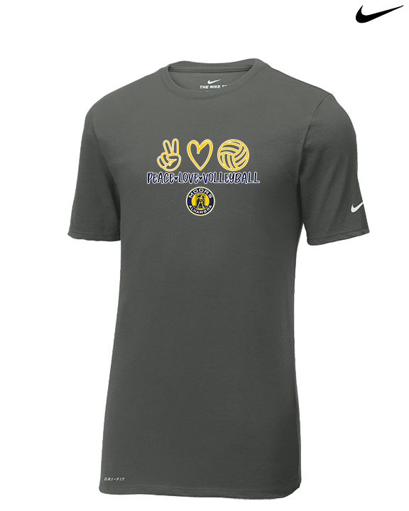 Alhambra HS Volleyball Peace Love Volleyball - Mens Nike Cotton Poly Tee