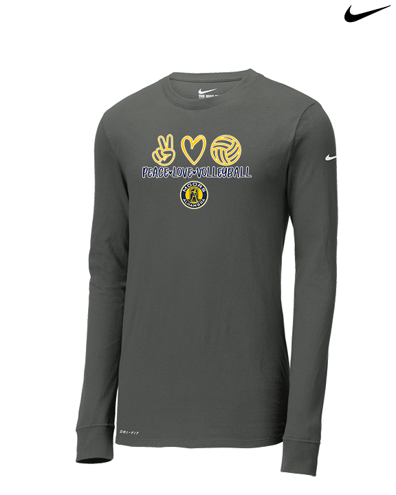 Alhambra HS Volleyball Peace Love Volleyball - Mens Nike Longsleeve