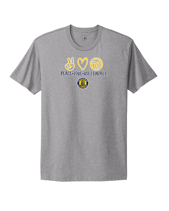 Alhambra HS Volleyball Peace Love Volleyball - Mens Select Cotton T-Shirt