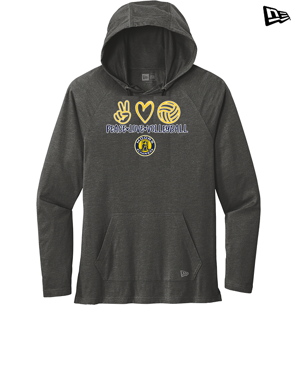 Alhambra HS Volleyball Peace Love Volleyball - New Era Tri-Blend Hoodie
