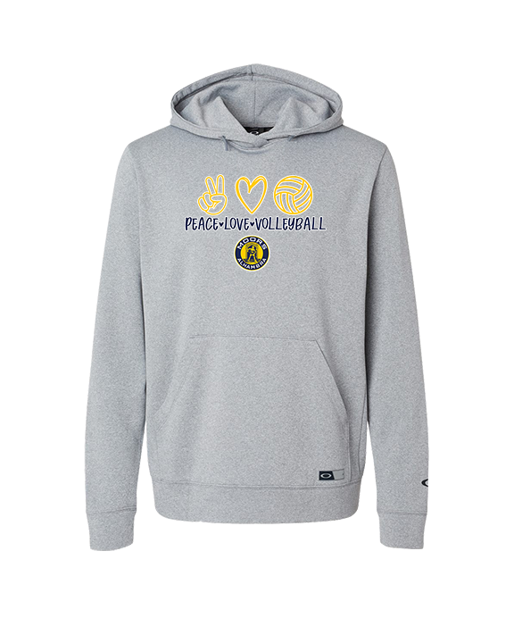Alhambra HS Volleyball Peace Love Volleyball - Oakley Performance Hoodie