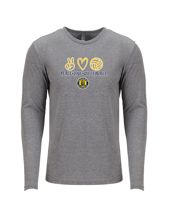Alhambra HS Volleyball Peace Love Volleyball - Tri-Blend Long Sleeve