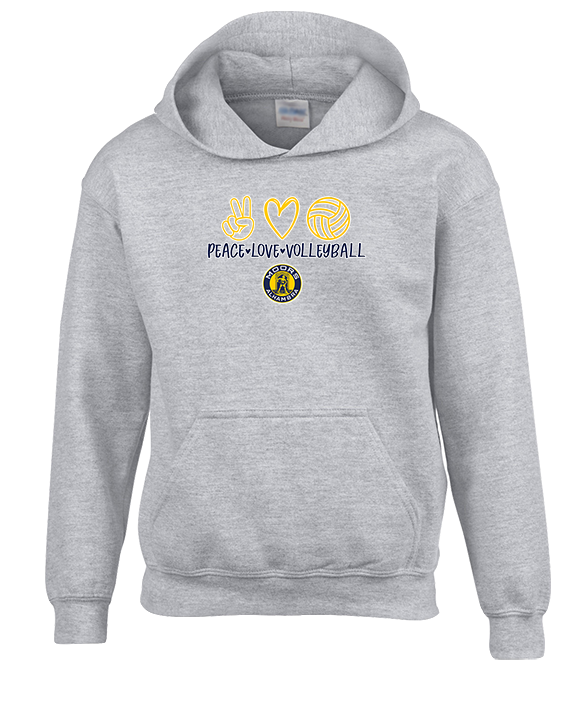 Alhambra HS Volleyball Peace Love Volleyball - Unisex Hoodie