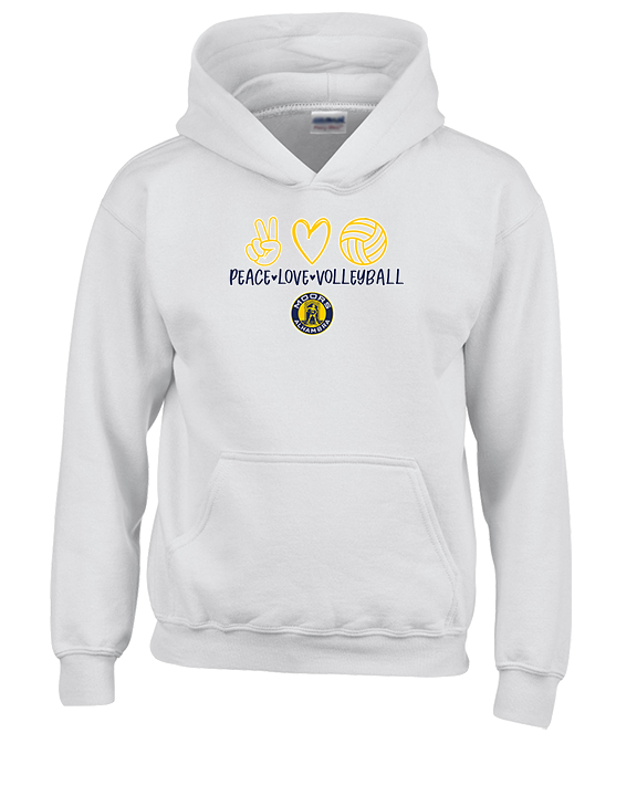 Alhambra HS Volleyball Peace Love Volleyball - Unisex Hoodie