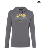 Alhambra HS Volleyball Peace Love Volleyball - Womens Adidas Hoodie