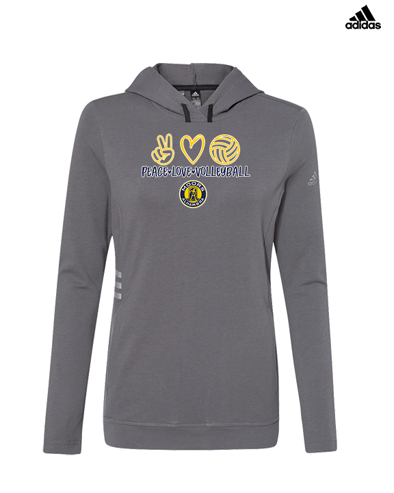 Alhambra HS Volleyball Peace Love Volleyball - Womens Adidas Hoodie