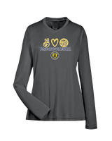 Alhambra HS Volleyball Peace Love Volleyball - Womens Performance Longsleeve