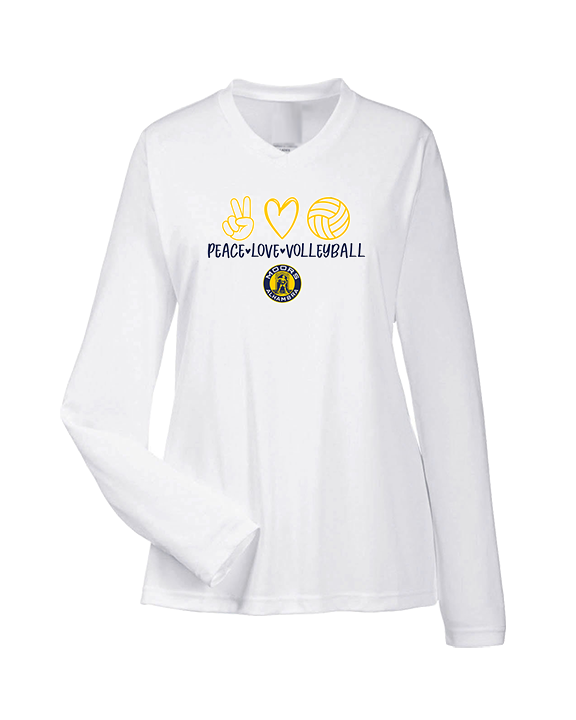 Alhambra HS Volleyball Peace Love Volleyball - Womens Performance Longsleeve