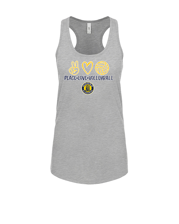 Alhambra HS Volleyball Peace Love Volleyball - Womens Tank Top