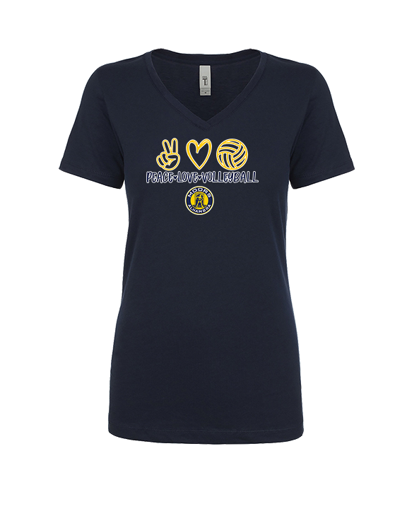 Alhambra HS Volleyball Peace Love Volleyball - Womens Vneck