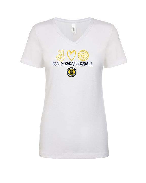 Alhambra HS Volleyball Peace Love Volleyball - Womens Vneck