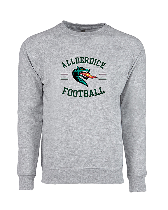 Allderdice HS Football Curve - Crewneck Sweatshirt