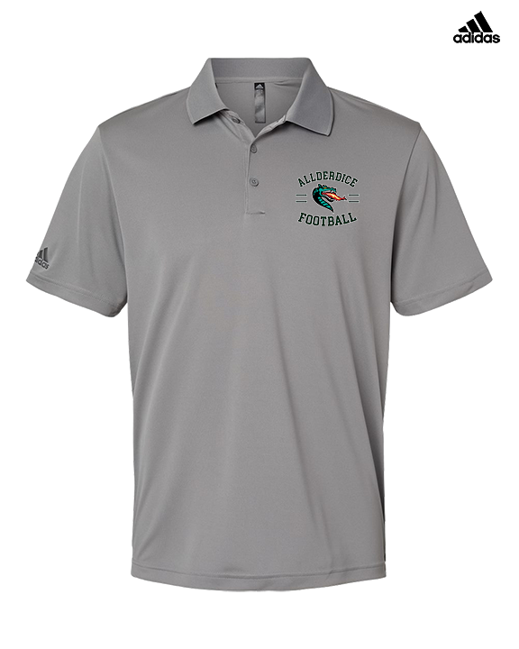 Allderdice HS Football Curve - Mens Adidas Polo