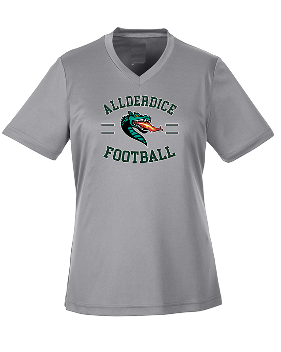 Allderdice HS Football Curve - Womens Performance Shirt