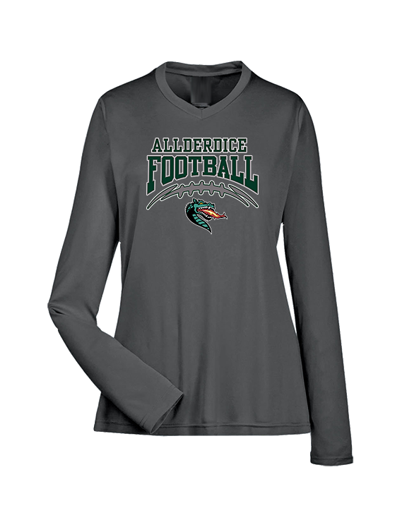 Allderdice HS Football School Football - Womens Performance Longsleeve