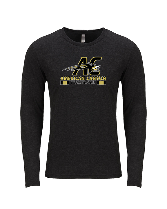 American Canyon HS Football Stacked - Tri-Blend Long Sleeve