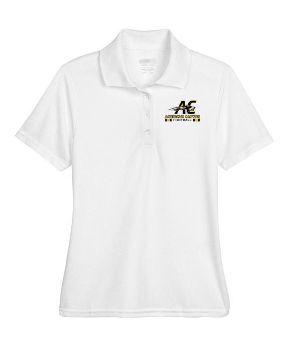American Canyon HS Football Stacked - Womens Polo