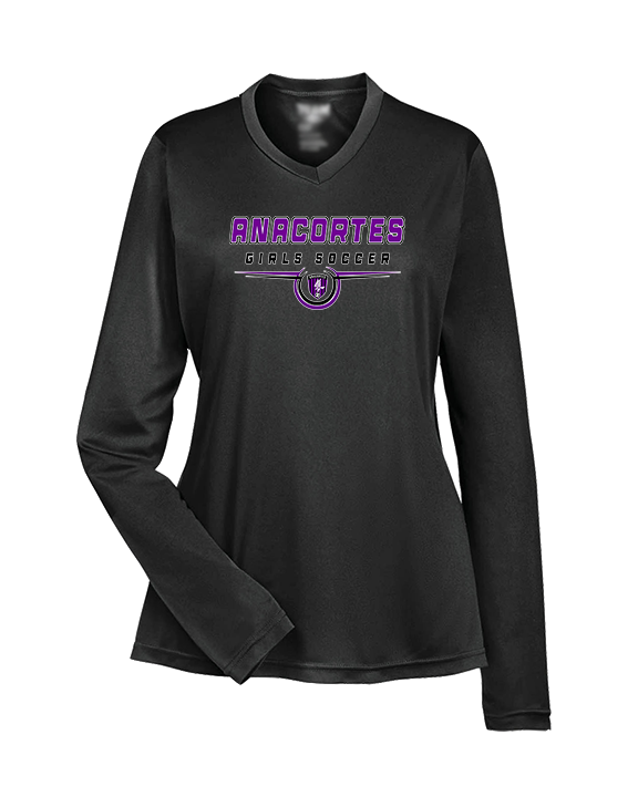 Anacortes HS Girls Soccer Design 2 - Womens Performance Longsleeve