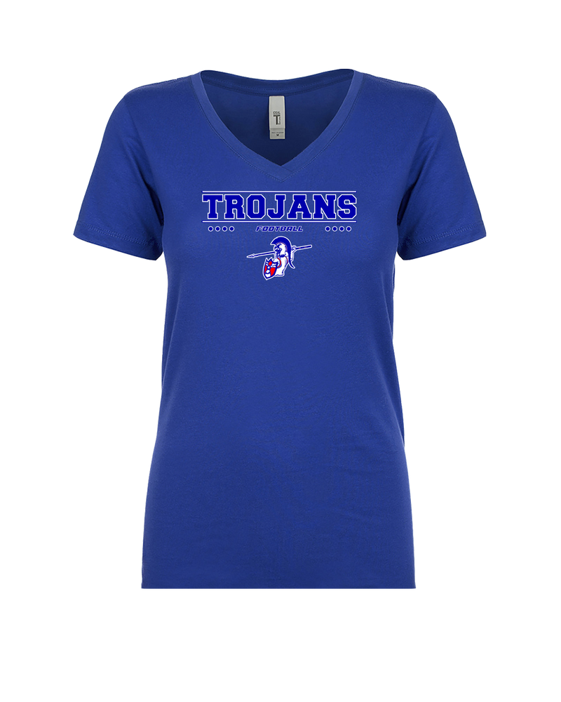 Andover HS  Football Border - Womens V-Neck