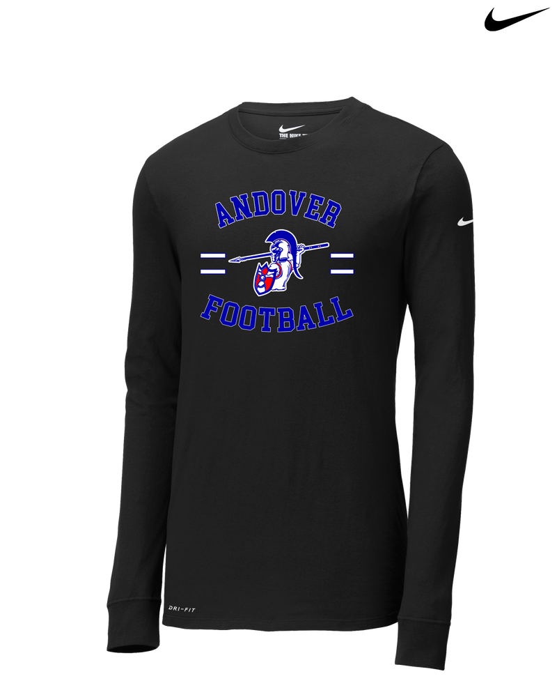Andover HS  Football Curve - Nike Dri-Fit Poly Long Sleeve