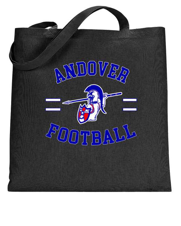 Andover HS  Football Curve - Tote Bag