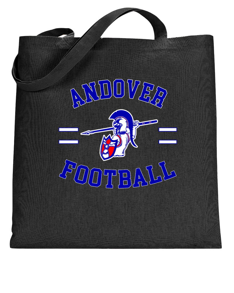 Andover HS  Football Curve - Tote Bag