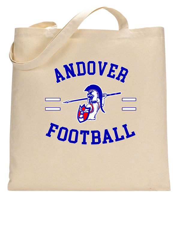 Andover HS  Football Curve - Tote Bag