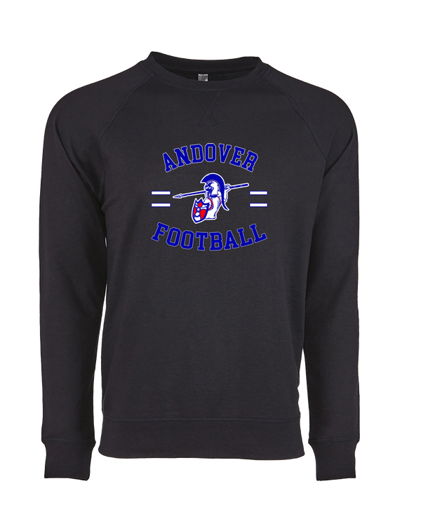 Andover HS  Football Curve - Crewneck Sweatshirt
