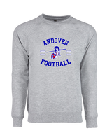 Andover HS  Football Curve - Crewneck Sweatshirt