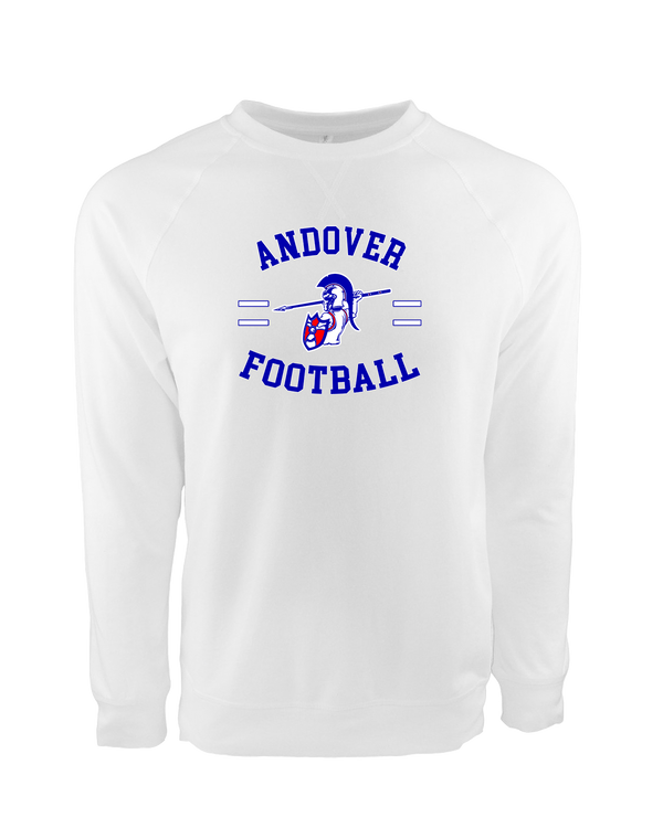 Andover HS  Football Curve - Crewneck Sweatshirt