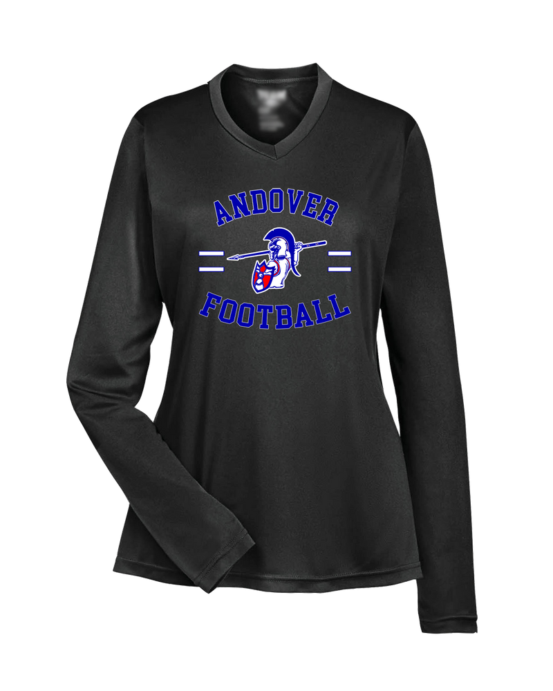 Andover HS  Football Curve - Womens Performance Long Sleeve